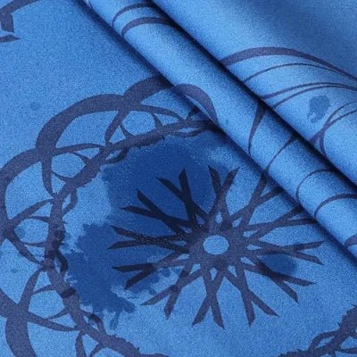 Tapis pour le Yoga - YogaPrintMat™ - Mandala Bleu - Accessoires Bien Être