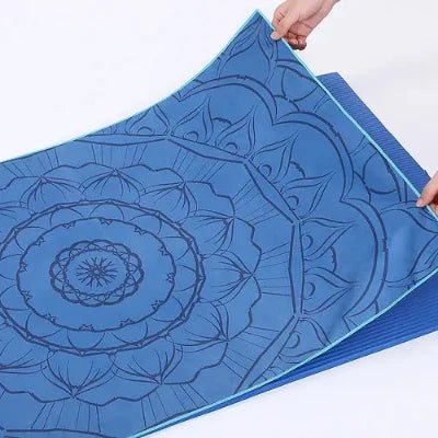 Tapis pour le Yoga - YogaPrintMat™ - Mandala Bleu - Accessoires Bien Être