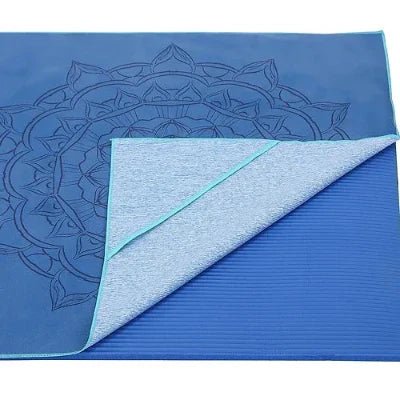 Tapis pour le Yoga - YogaPrintMat™ - Mandala Bleu - Accessoires Bien Être