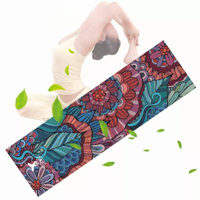 Tapis pour le Yoga - YogaPrintMat™ - Fleurs Bohèmes - Accessoires Bien Être